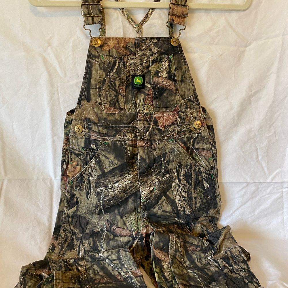 John Deere boys Cameo Mossy Oak overalls